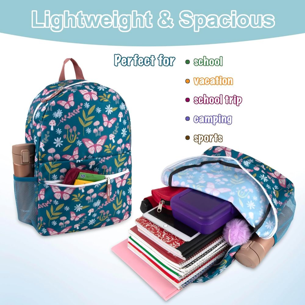 17 Inch Backpack with Side Pockets for Girls for School, Travel, Hiking, Camping - Image 3