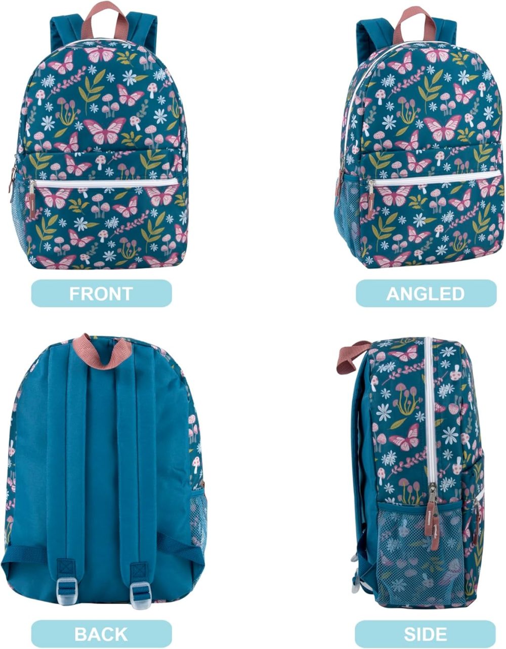 17 Inch Backpack with Side Pockets for Girls for School, Travel, Hiking, Camping - Image 4
